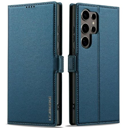 LC.IMEEKE Samsung Galaxy S25 Ultra Wallet Cover - Blue