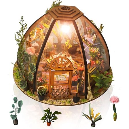 DIY Miniature Dukkehus Kit, Tiny House kit med Møbler,