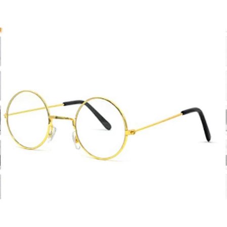 Gammal Mans Kostym Glasögon Tomte Glasögon Guld Runda Glasögon Klara Linser Glasögon För (LGL)