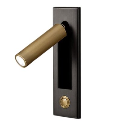 Lukuvalot, Sängynpäädyn Seinävalaisin Lukuvalo Uppoasennus Painonappikytkimellä Seinävalaisimet, Makuuhuone Musta Kulta