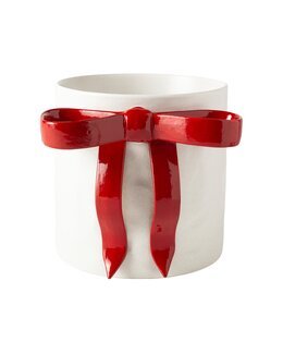 Kruka Ruby med rosett Röd - Jul - Mogihome