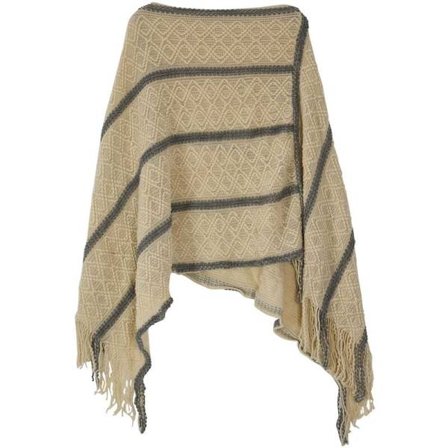 Kvinners Oversized Heklet Uregelmessige Striper V-hals Dusj Sjal Damer Casual Løs Frakk Skjerf Cap Genser Jakker Aprikos