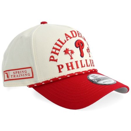 New Era - MLB Vit adjustable Keps - Philadelphia Phillies Rope 9FORTY Chrome/Red A-frame Adjustable @ Hatstore