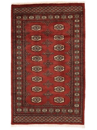 Tapete Paquistão Bucara 3Ply 96X154 Vermelho Escuro/Preto (Lã, Paquistão)