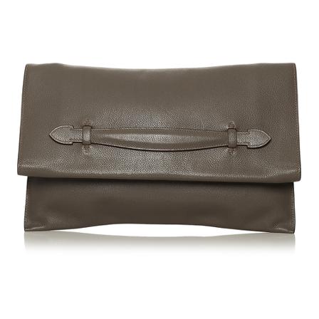 Hermès Vintage, Pre-owned Swift Pliplat Clutch Bag Bruin, Dames, Maat:ONE Size
