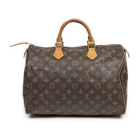 Louis Vuitton Vintage Pre-owned Speedy 35 Monogram Håndtaske Brun, Dame Vintage Tasker, Størrelse: ONE Size