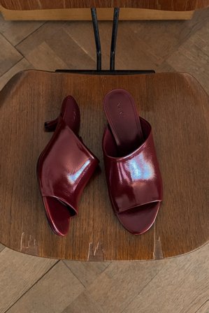 NA-KD Mules à lanières larges - Chaussures à talons hauts - Burgundy - EU 41