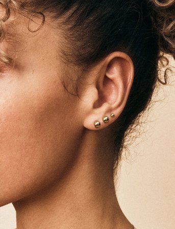 Edblad Plain Studs M Gold - Gold - ONE SIZE