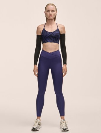 Casall Overlap High Waist Tights - Purple - 36