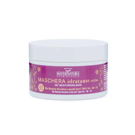 MATERNATURA Balsamo Maschere e Olii Maschera Idratante Capelli Ricci Avena 200ml - Maschera Idratante Capelli