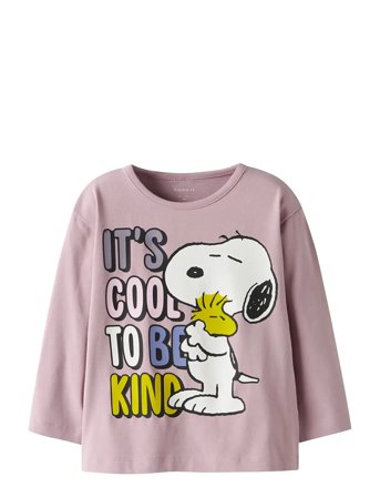 name it Nmfdrema Snoopy Ls Nreg Top Box Sky - Pink - 92