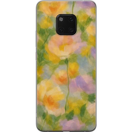 Kompatibelt Mobilskal till Huawei Huawei Mate 20 Pro Solarvarma blommor i handmålad romantisk stil