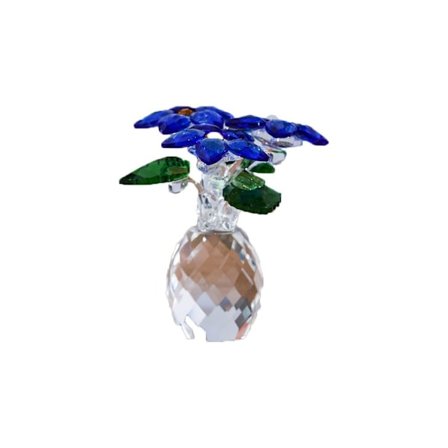 Forget Me Not Flowers Figurer Blå Krystal Blomster Ornamenter