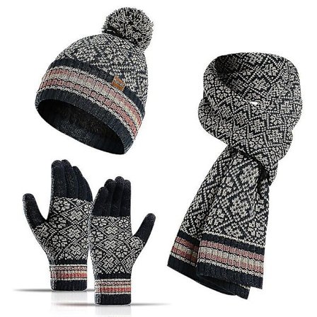 Dame Tørklæde, Handsker, Hue Sæt