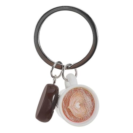 Kaffe Tema Nøglering Trendy Kaffebønne Vedhæng Nøglering Kaffe Charms Nøglering Kreativ Nøglering Vedhæng Hængende Kaffebønne Elementer Nøglering
