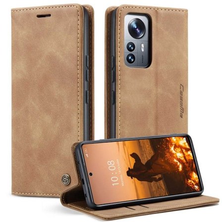 CaseMe vintage Xiaomi 12 Lite fodral - Brun