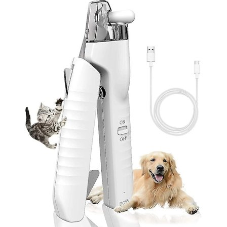 Hundekat Negleklipper, Kæledyrs Negleklipper Med Led Lys Og Nb300 Neglefil Gave