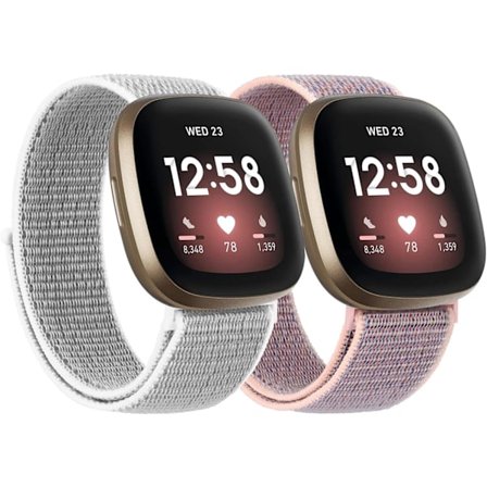 2 Armband för Fitbit Versa 3 - Mjuka Justerbara Ersättningsarmband