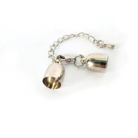 Klockformat spets med lås Silver 8mm