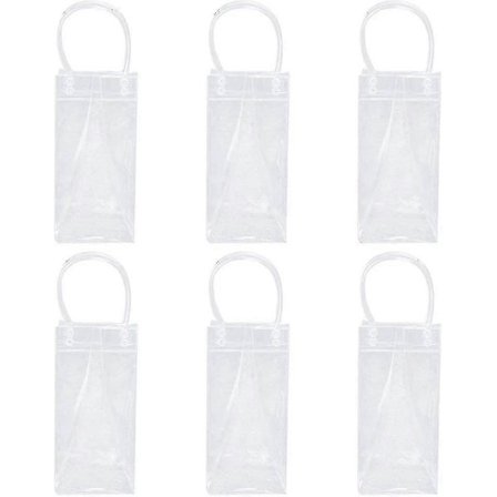 6-pakning Champagne Øl Rødvin Flaske Isolert Vanntett Bærbar Klar PVC Kjølebag med Bærehåndtak for Utendørsfest