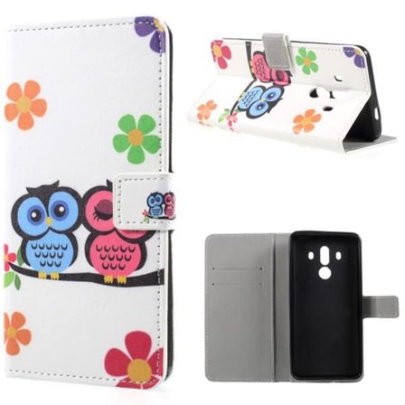 Plånboksfodral Huawei Mate 10 Pro – Ugglor & Blommor