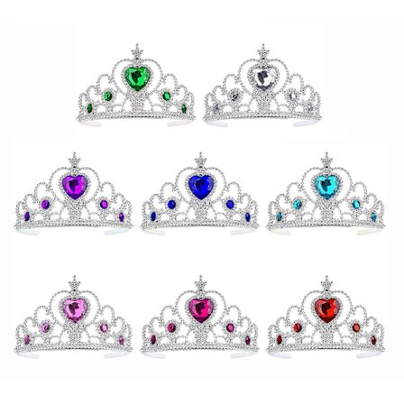 Sett med 8 Prinsesse Tiara Krone Barn Jenter Prinsesse Tiara