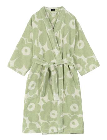 Unikko Bath Robe Home Textiles Bathroom Textiles Robes Green Marimekko Home