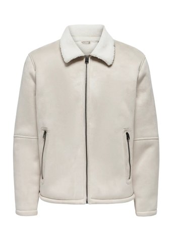 Onsroyce Shearling Jacket Otw Cream ONLY & SONS