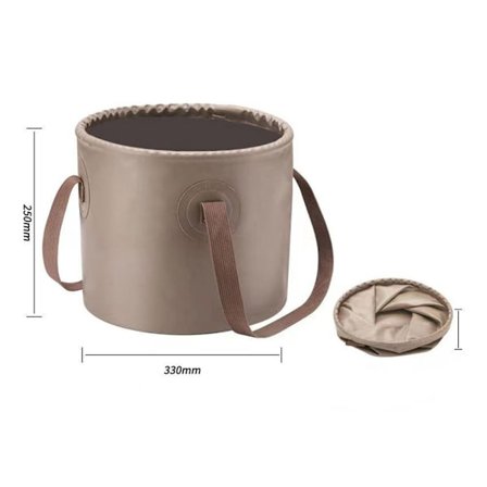 10/20L sammenfoldelig rund spand Udendørs Vandreture Bærbar