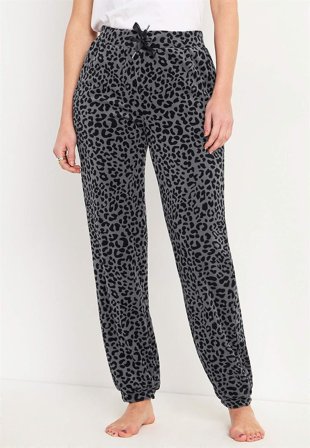 Cellbes of Sweden - Velourbukser med ribkant Wilma i leopard til damer i størrelse 46/48