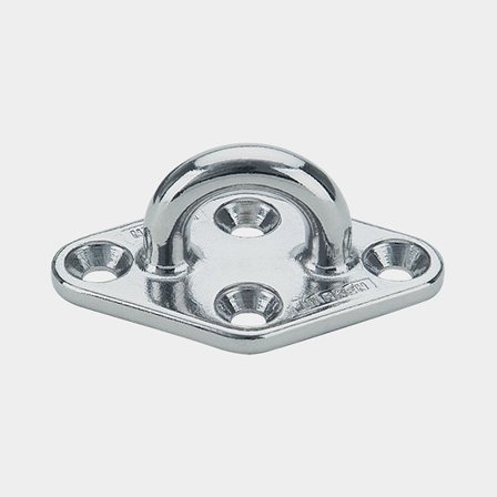 Pevný padeye Harken 98 mm Diamond Padeye, 98 x 59 x 40 mm, 4 otvory