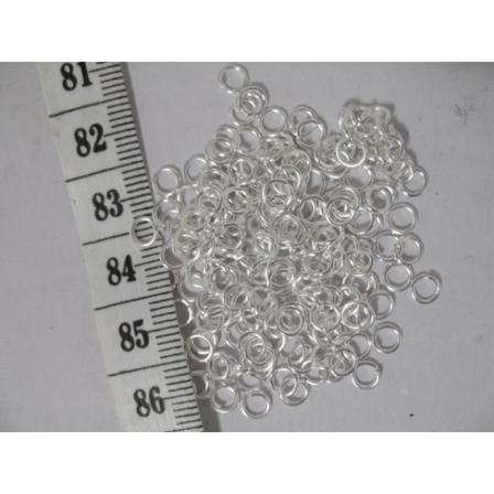 10 Gr. (drygt 280 St) Silverpläterade Motringar 4mm. I Diameter