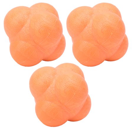 3 stk. Irregulær Form Reaktionsbold Hånd-Øje Koordination Træningsbold Agility Træner L (Orange)