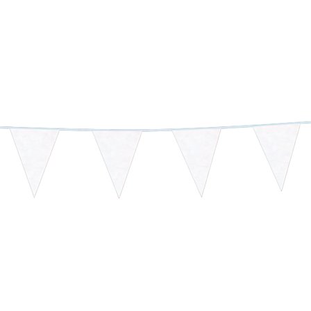 Flaggirlang Glitter Krämvit