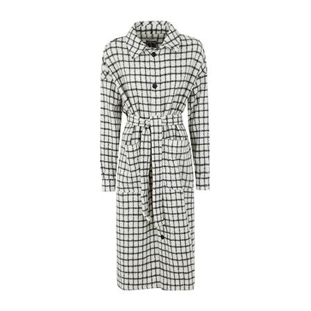 Destin Belted Coats Hvid, Dame Uldfrakker