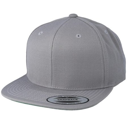 Yupoong - Grey - snapback - Cap - Silver Snapback Yupoong - Hatstore