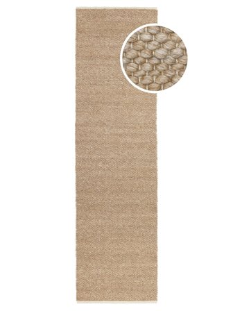 Umea Light Brown Runner Rug Small Oeko-Tex