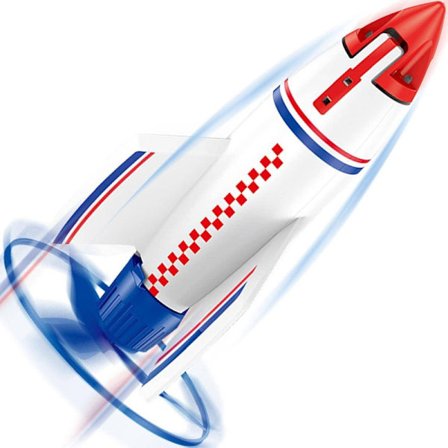 Elektrisk raketkastervåben til børn, genopladelig raketlegetøj med sikker landingspropel, ultra høj flyvende raket, STEM rumlegetøj