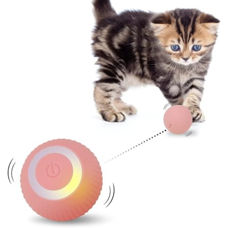 Interaktivt Katt Lekeball, Automatisk 360° Selv-Roterende Rulleball