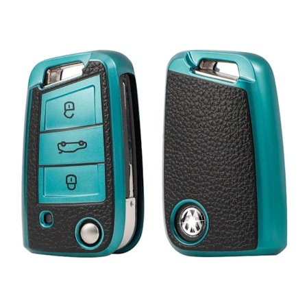 TPU Läder Bilnyckel Fodral För VW Volkswagen Golf 7 MK7 Tiguan MK2 För Seat Ateca Leon FR 2 Ibiza För Skoda Octavia A7