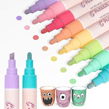 Krita pennor för svarta tavlor Chalkboard Pennor - Flytande krita pennor 8 neonfärger Krita för svarta tavlan