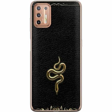 Motorola Moto G9 Plus Mjukt Skal - Guld Orm