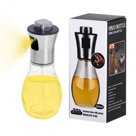 Oljespray / Oljespruta 200 ml – Glasflaska för Olja, Vinäger & Marinader