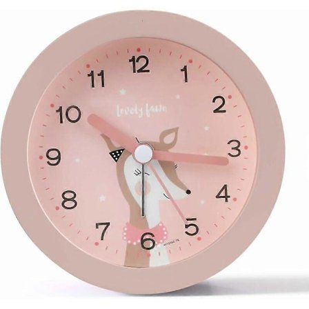 Barnevekkerklokke uten tikking, Søt stille vekkerklokke for barn høy, Ekstrem nattvekkerklokke Barnevekkerklokke med nattlys Reisevekkerklokke S