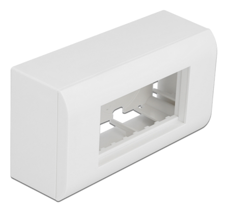 Delock Easy 45 - flatemontert boks - hvit, RAL 9003