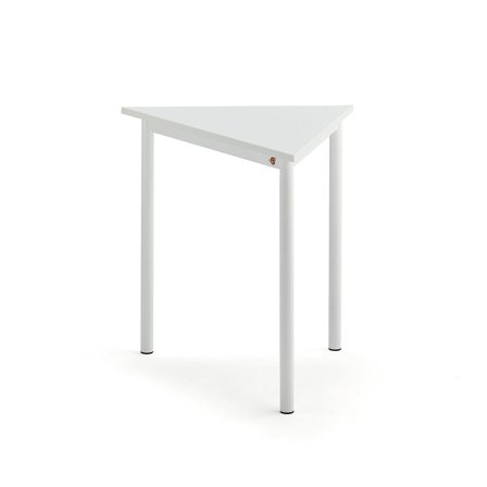 Desk BORÅS TRIANGEL, 800x700x720 mm, white laminate, white