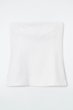 COS Women's Linen Bustier Top in White