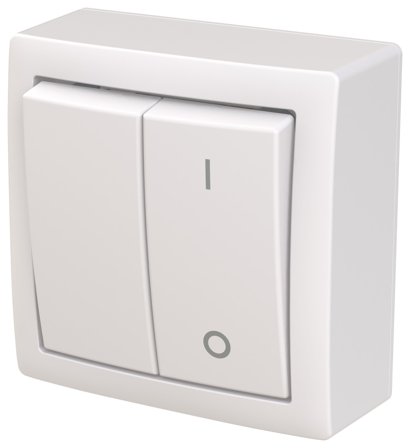 ABB Saga 10621A-916 Strömställare 1x2-polig, Strömbrytare & vägguttag