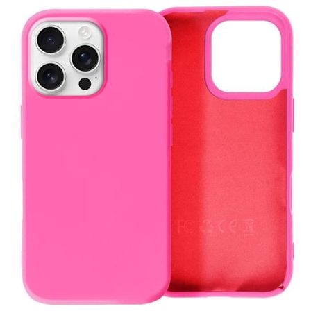 Coque för iPhone 16 Pro Semi-rigida Soft-touch Anti-fingeravtryck Fuchsia