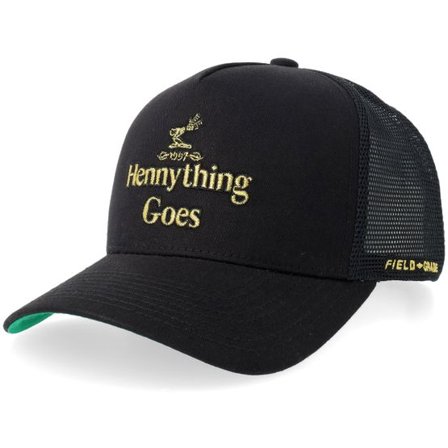 Field Grade - Svart trucker Keps - Hennything Black Twill Mesh A-frame Trucker @ Hatstore